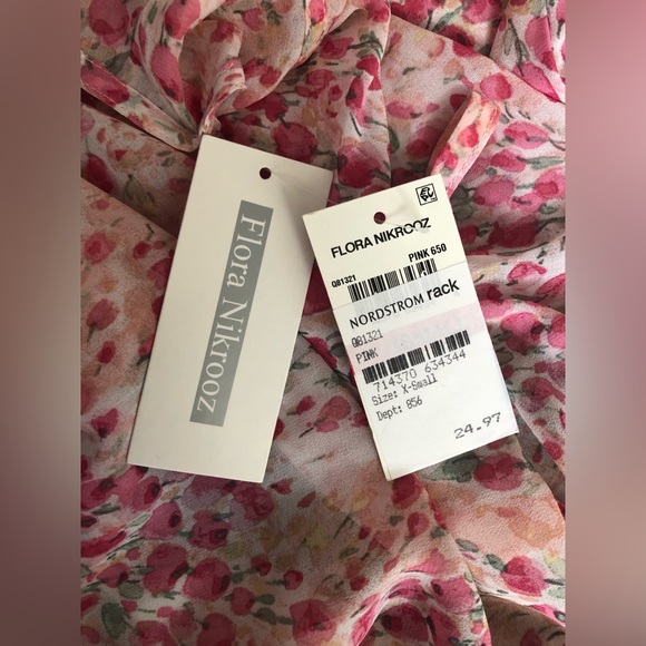 NEW Flora Nikrooz Pink Blouse Floral Cardigan Top Size XS - Picture 6 of 8